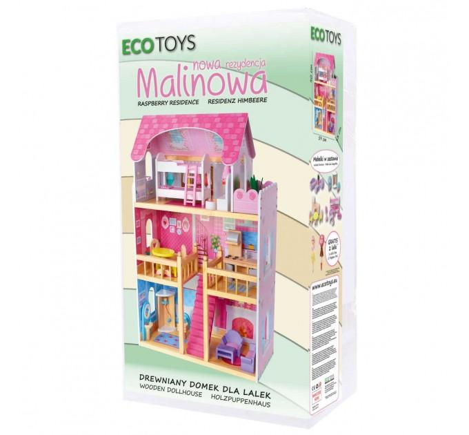 Кукольный домик Ecotoys MALINOWA